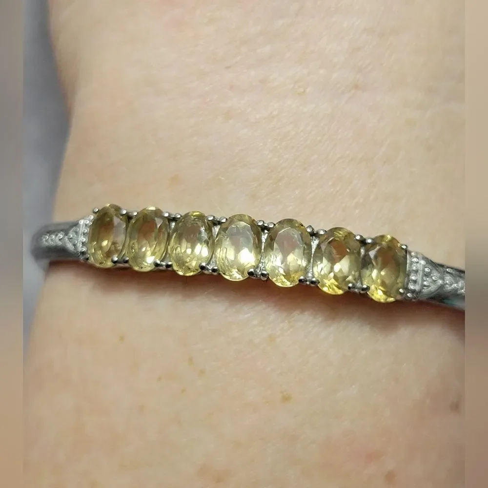Brazilian Citrine Bangle Bracelet